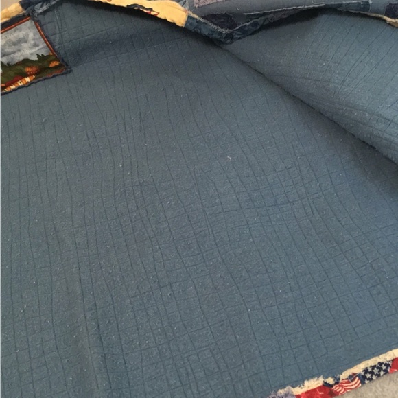 Quilted Patchwork Jacket Size 1X Boxy Oversized Coastal Nautical Country Artsy - Picture 7 of 13